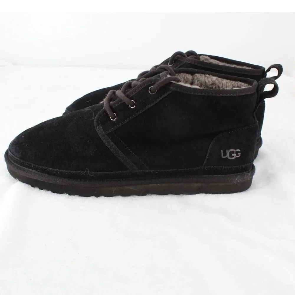 UGG NEUMEL Black Suede Sherpa Lined Chukka Boot 3236 Men Size 11